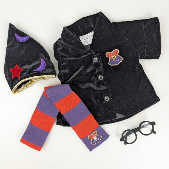 Build-A-Bear Other - Build a Bear Wizard Academy Robe Scarf Hat Glasses Costume Set Outfit Play